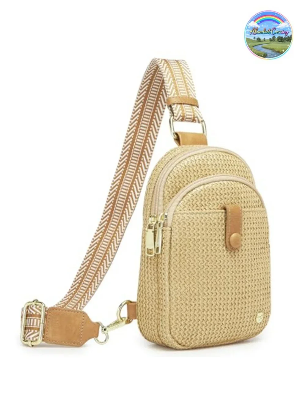 Woven Crossbody Purse RFID Blocking Sling Bag
